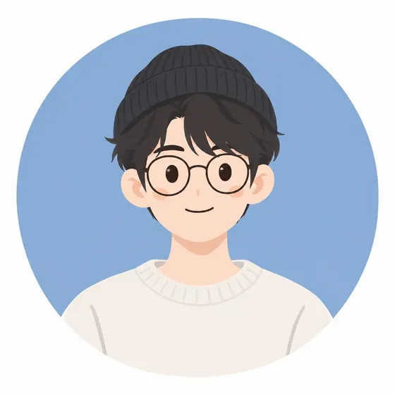 极简扁平头像：纯色圆底半身像 示例图